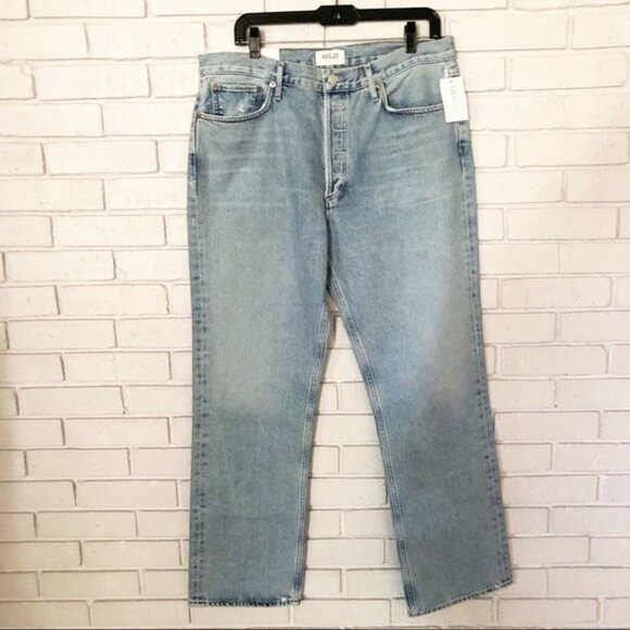 Agolde Denim - AGOLDE “Lana” Low-Rise Vintage Straight Jeans – Women’s Size 32 – Classic Indigo